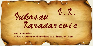 Vukosav Karadarević vizit kartica